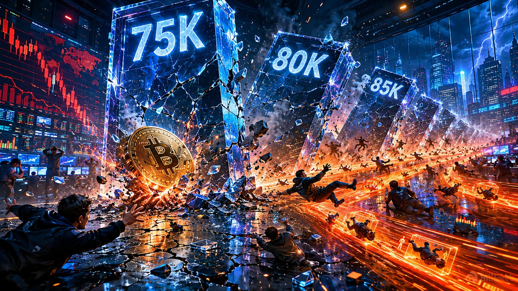 Bitcoin Breaks $75,000 as $100M in Longs Get Wiped in One Hour